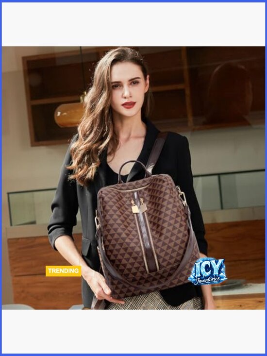 PU Leather Convertible Backpack Purse with Wallet, Travel Satchel main image 5